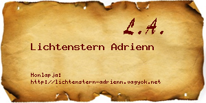 Lichtenstern Adrienn névjegykártya